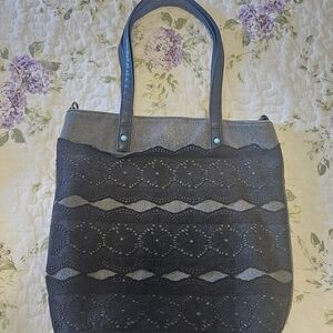 Mudd Black Lace Tote Bag
